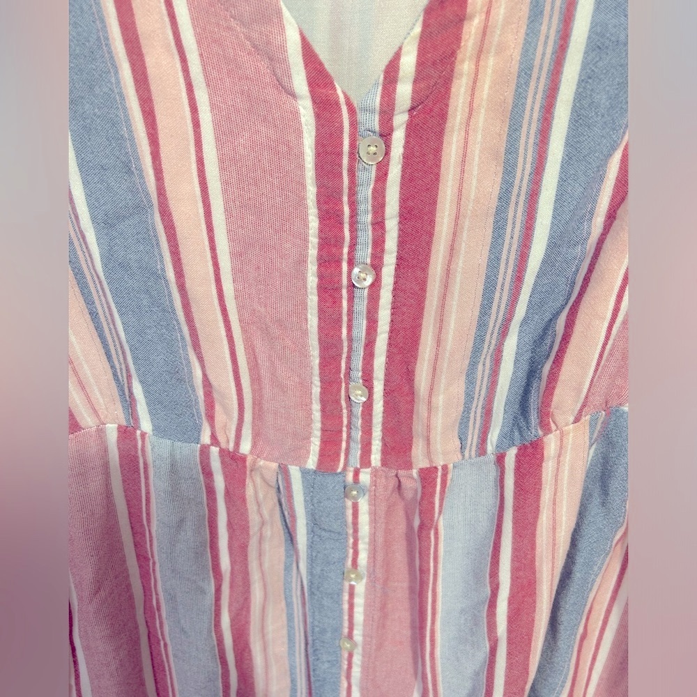 New directions curvy striped midi dress size 1x - Picture 6 of 8